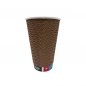 Preview: 50 Stk. Coffee to go Kaffeebecher Ripple Cup 400 ml braun lila